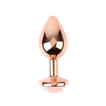 Anal Plug with Rose Jewel Color Rose Size M