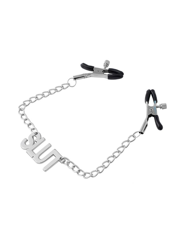 Nipple clamps with Chain Slut