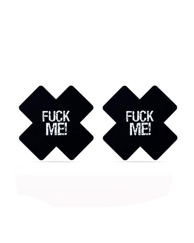 Pack Nipple Covers Cross Black and Pink FUCK ME