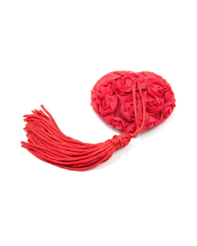 Rose Heart Nipple Covers Red