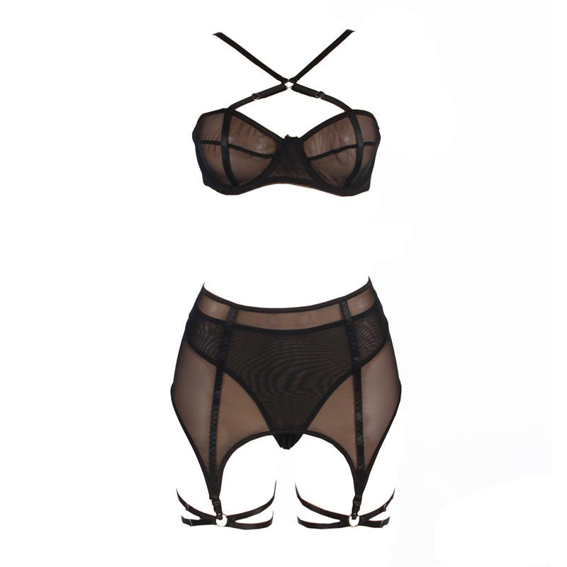 Aria Bra Thong Garter and Leg Ring Set