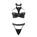Addis Bra Set with Choker and High Waisted Thong