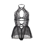 Ariella Open Back Teddy with Floral Pattern