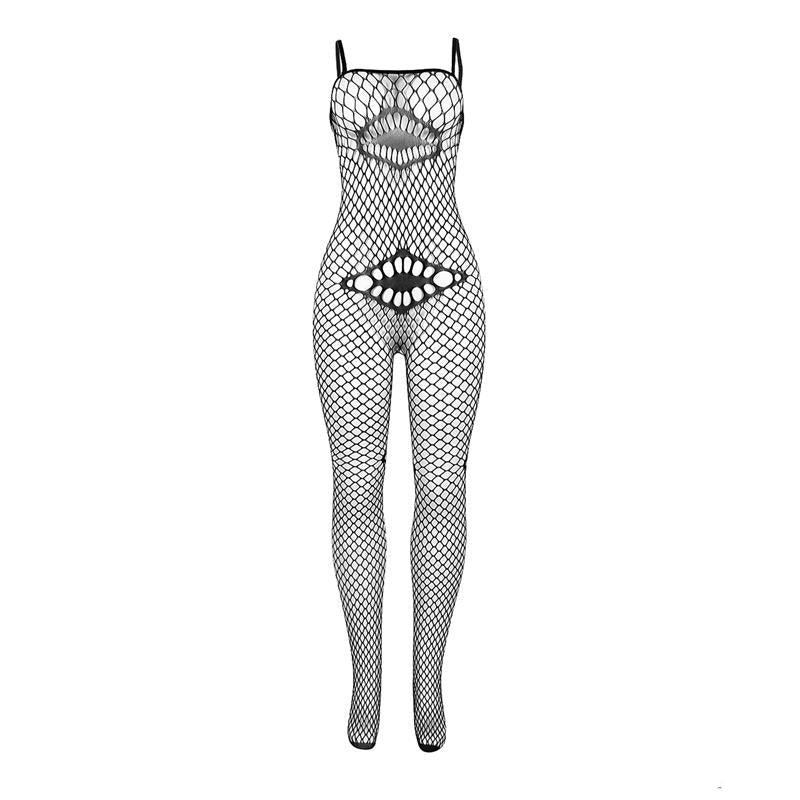 Katia Fishnet Bodystocking with Geometric Patterns