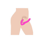 Evoke Vibrating Strapless Strap On USB Pink