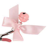 Pink Bow Nipple Clamps with Bell