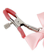 Pink Bow Nipple Clamps with Bell