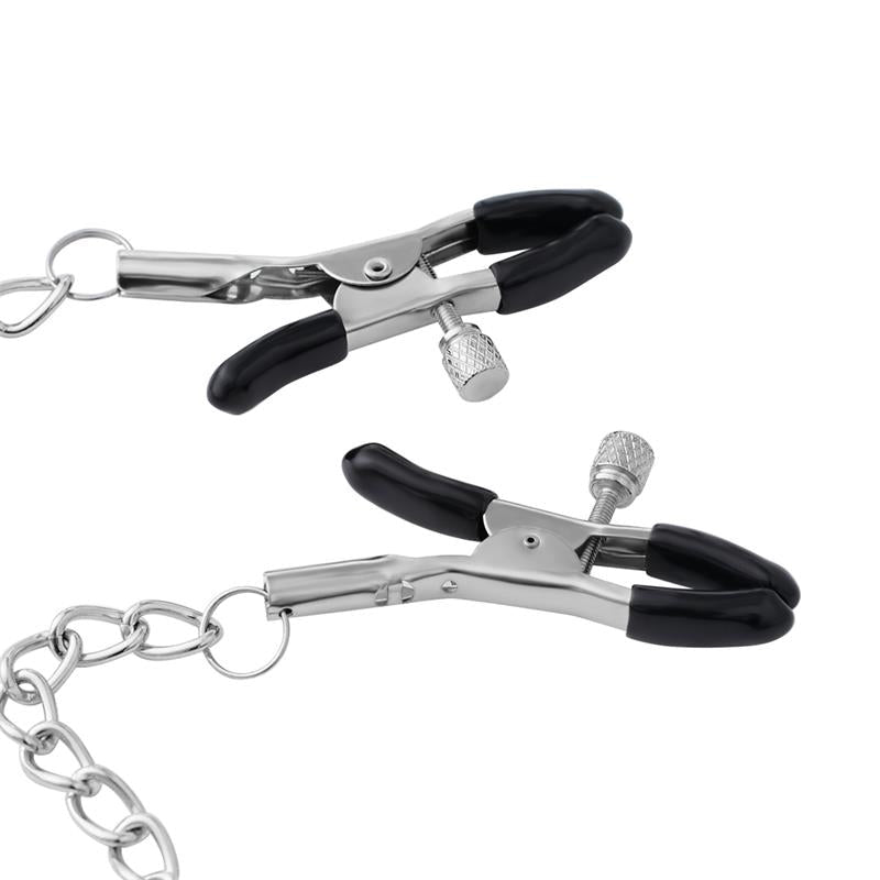 Nipple Clamps with Daddy Word Pendant