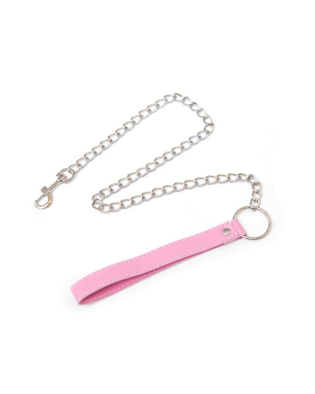 Metal Chain Leash Pink 65cm