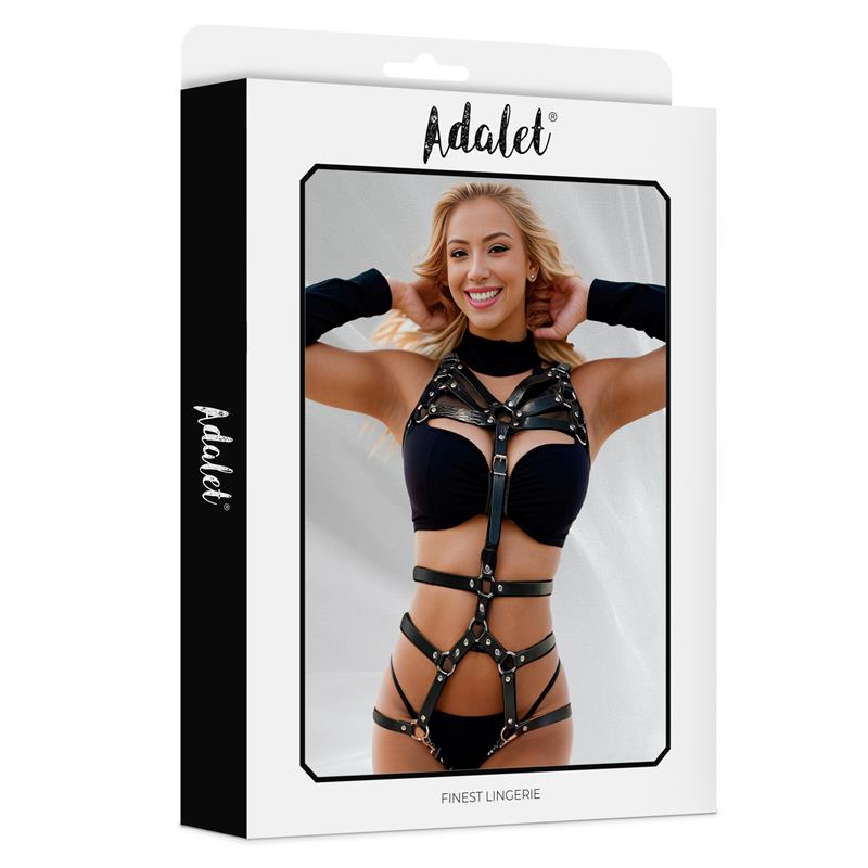 Kianna Vegan Leather Body Harness Teddy One size