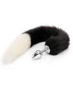 Fox Tail Anal Plug Black and White 40 cm