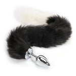 Fox Tail Anal Plug Black and White 40 cm
