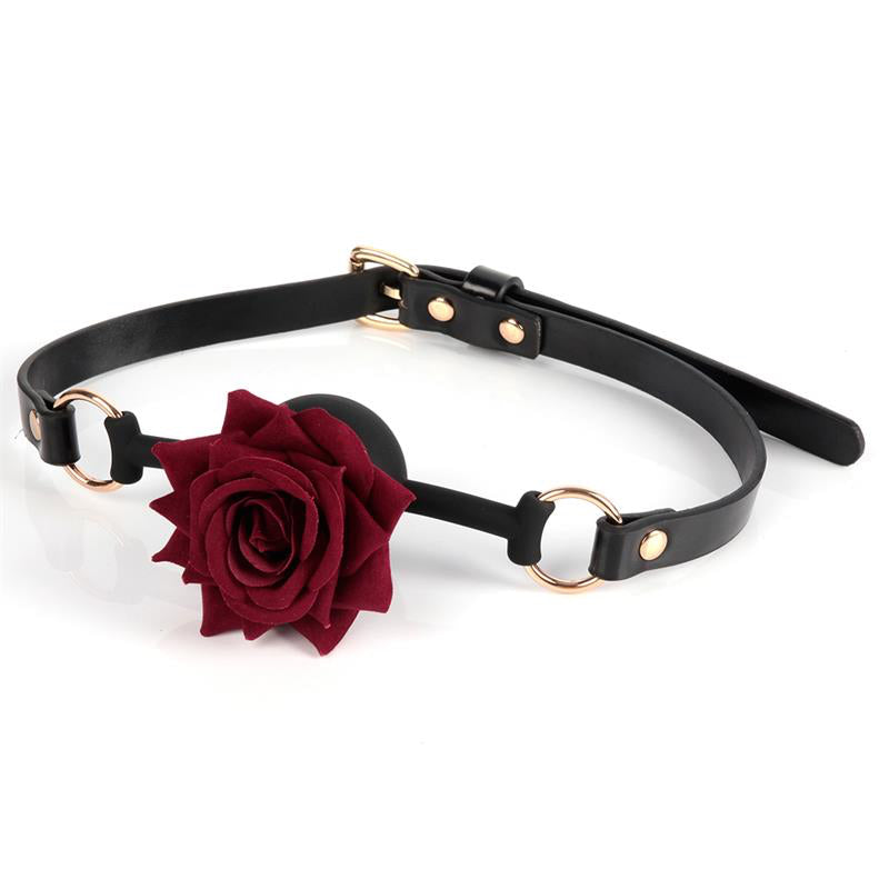Gold Metal rose gag Ball