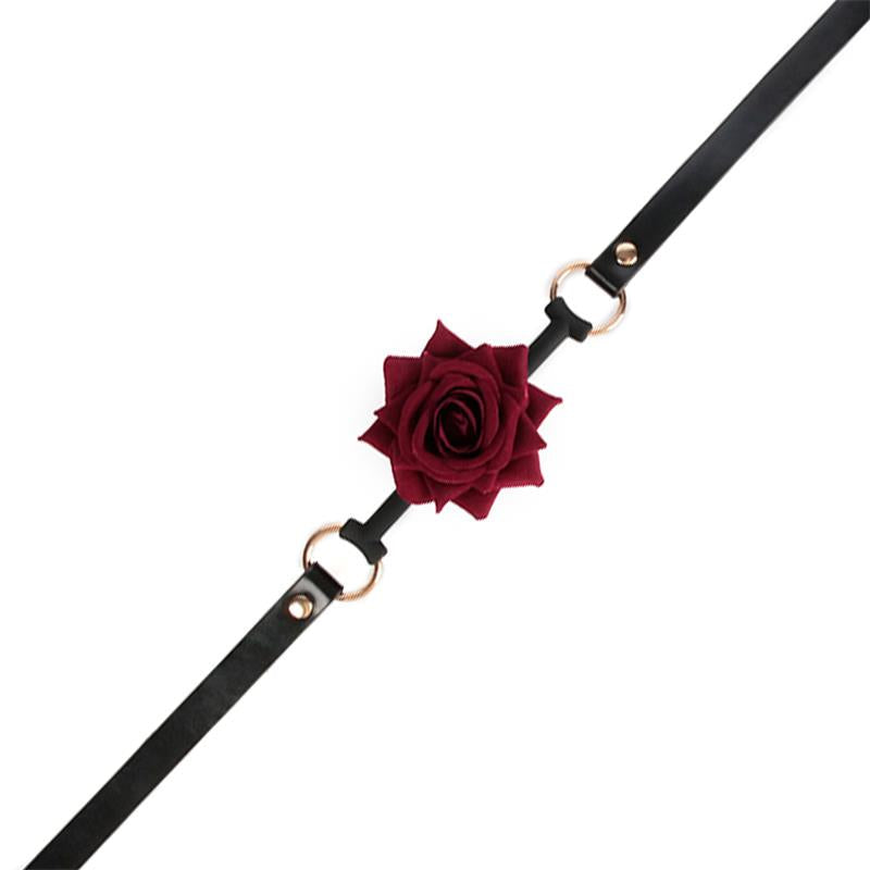Gold Metal rose gag Ball